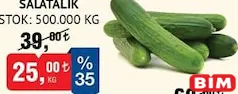 SALATALIK KG fiyat ve kampanya bilgisi